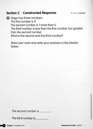 Math in Focus Assessment Guide Teacher Edition Grade 1