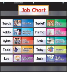 Class Jobs Pocket Chart - Black - Classroom Resource Center