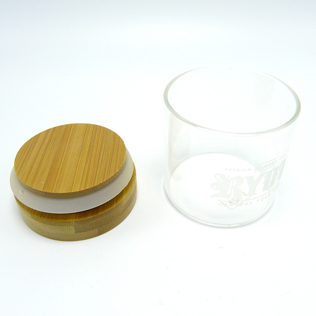 Glass Storage Jar with Bamboo Top by RYOT