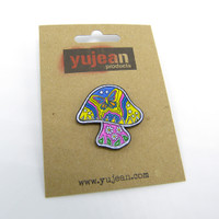 Enamel Pin - Psychedelic Mushroom by Dan Morris