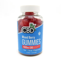 CBDfx Mixed Berry Gummies (Broad Spectrum) (25 mg CBD per gummy) (60 count)