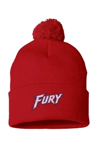 Fury Baseball Pom Stocking Hat