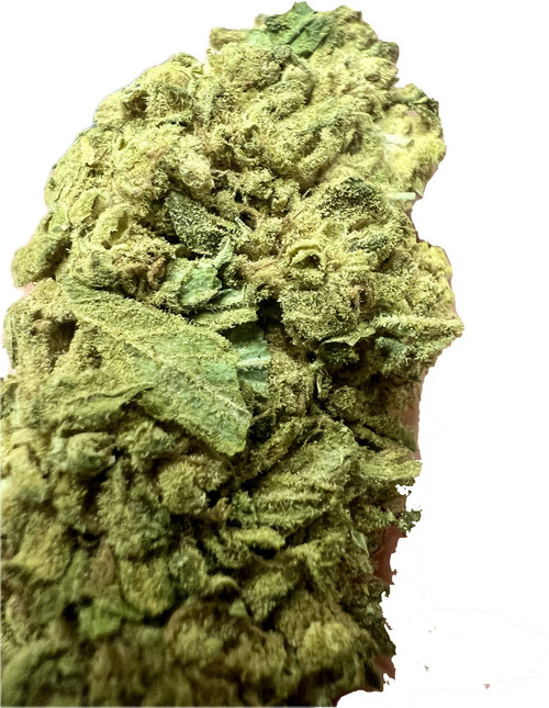 Yo, this is the kind of nug that makes you wanna light up and forget the world. Look at this beast, covered in a forest of trichomes, like it just came outta a dank cave. This shit's gonna hit hard and take you on a wild ride.