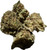 A zoomed-out look at four buds together, stacked up to show off their sheer quantity and consistent quality. This one gives the perspective of a well-packed stash, all boasting that frosty coating and vibrant color, with a satisfying variety of nug sizes.