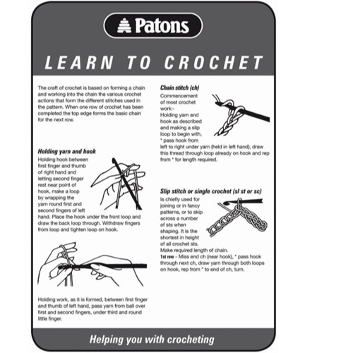 Learn to Crochet leaflet