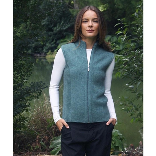 Lothlorian 9978 Zip vest with rib detail