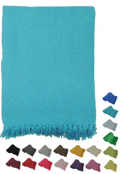 Kakaos Solid Color Cotton Yoga Blanket