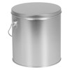 Platinum Tall Round Tin Container