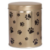 Paw Prints Tall Round Tin Container Size 1QT