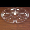 Round 7 Section Clear Plastic Tray