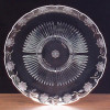 Round Plastic Floral Crystal Cut Tray