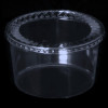 7" Tall Round Clear Plastic Tub with Lid