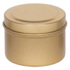 2 1/16" X 1 3/8" Seamless Tin Container Gold