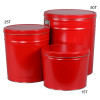 Red Solid Popcorn Tin Collection