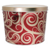 Golden Swirls Popcorn Tin Container