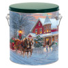 Dashing Through the Snow Tall Round Tin Container