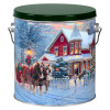 Dashing Through the Snow Tall Round Tin Container