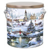 Icy Lights Tall Round Tin Container