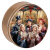 Yuletide Carolers Round Tin Container Size 2C