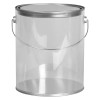 145 oz. 6 5/8" x 7 7/8" Clear Plastic Pail with Handle