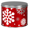 Let It Snow Tall Round Tin Container
