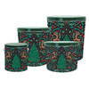 Woodland Winter Tall Round Tin Container with Handle Size 8S (1 gal) 6 11/16" x 7 1/4" (12 pack)