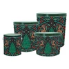 Woodland Winter Popcorn Tin Container Size 25T (3.5 gal) 10 1/4" x 11 1/2" (6 pack)