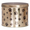 Paw Prints Tall Round Tin Container Size 5S
