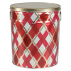 Burgundy Diamonds Popcorn Tin Container Size 50T