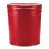 Red Solid Popcorn Tin Container with Handles Size 50T