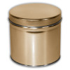 Gold Solid Tall Round Tin Container Size 1/2QT