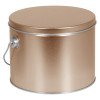 Gold Solid Tall Round Tin Container with Handle Size 5S (1/2 gal) 6 11/16" x 5 1/4" (12 pack)