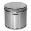 Platinum Solid Tall Round Tin Container Size 1/2QT 3 9/16" x 3 1/4" (48 pack)