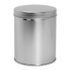 Platinum Solid Tall Round Tin Container Size 1QT
