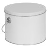 White Solid Tall Round Tin Container Size 5S