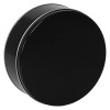 Black Solid Round Tin Container Size 115