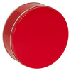 Red Solid Round Tin Container Size 1S