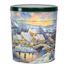 Christmas at Lamplight Village by Thomas Kinkade Studios Popcorn Tin Container Size 25T