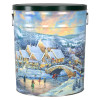 Christmas at Lamplight Village by Thomas Kinkade Studios Popcorn Tin Container with Handles Size 50T