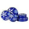 Classic Snowflake Round Tin Container Size 5C 9 7/8" x 3 1/2" (12 pack)