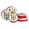 Nutcracker Trio Round Tin Container Size 5C 9 7/8" x 3 1/2" (12 pack)