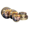 Yuletide Carolers Round Tin Container Size 3C 8 1/8" x 3" (15 pack)