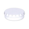 White Round 112 Clic-Clac Tin Container 1 3/4" x 9/16"