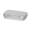205 Platinum Rectangle Hinged Tin Container 3 11/16" x 2 5/16" x 13/16"