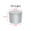 Size Diagram 15T (2 gal) Size Diagram 15T (2 gal)