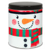 Snowman Tall Round Tin Container Size 1QT