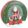 Christmas Snowglobe Round Tin Container Size 115