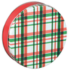 Cozy Winter Plaid Round Tin Container Size 115