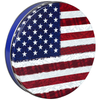Red White & Blue Round Tin Container Size 115