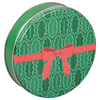 Holly & Ribbon Round Tin Container Size 1S